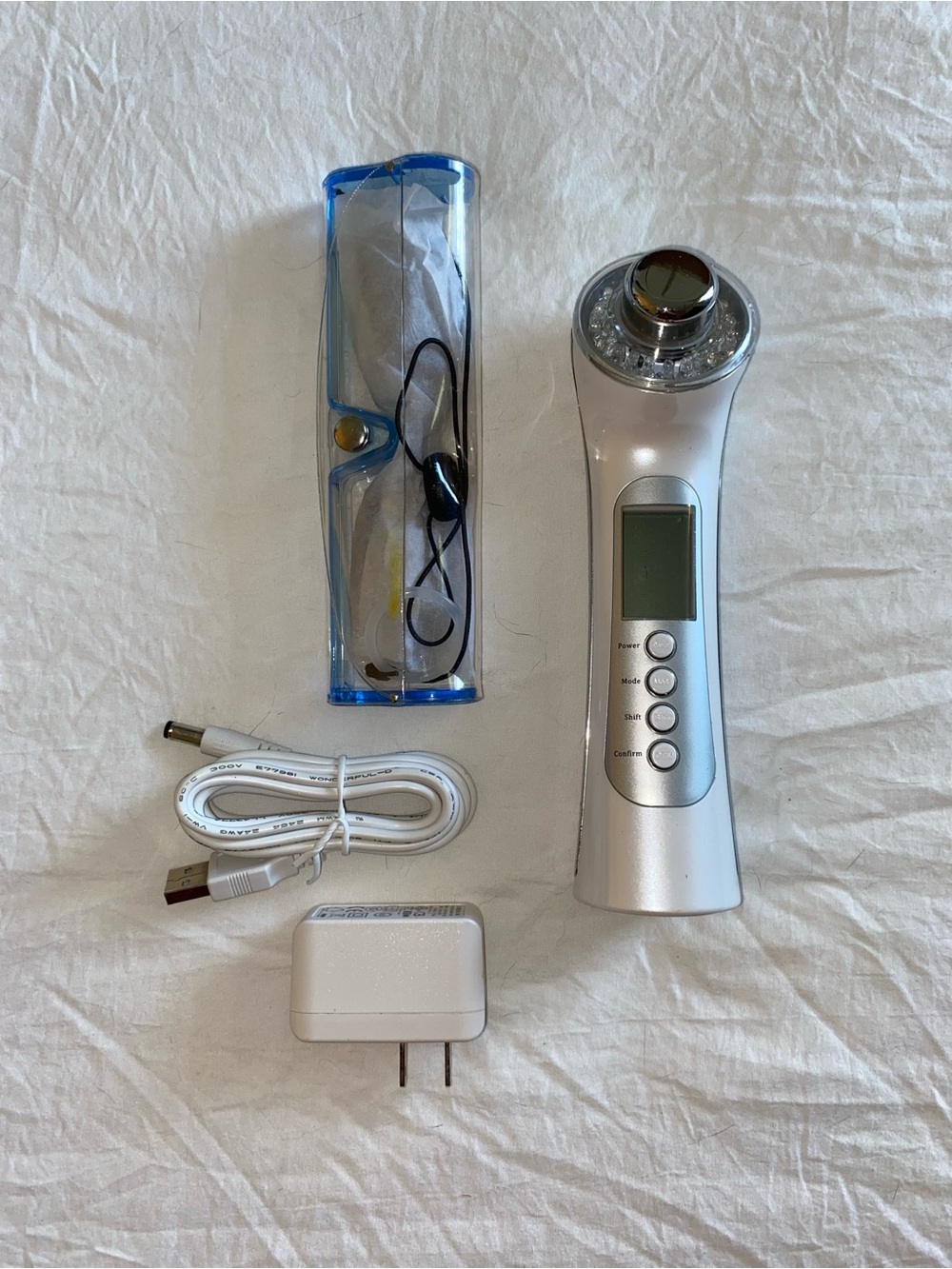 Truly Clear Ultrasonic Light Therapy Skin Renewal System - White